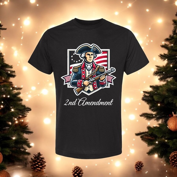 Patriotic 2nd Amendment Black Tee - Picture 1 of 1